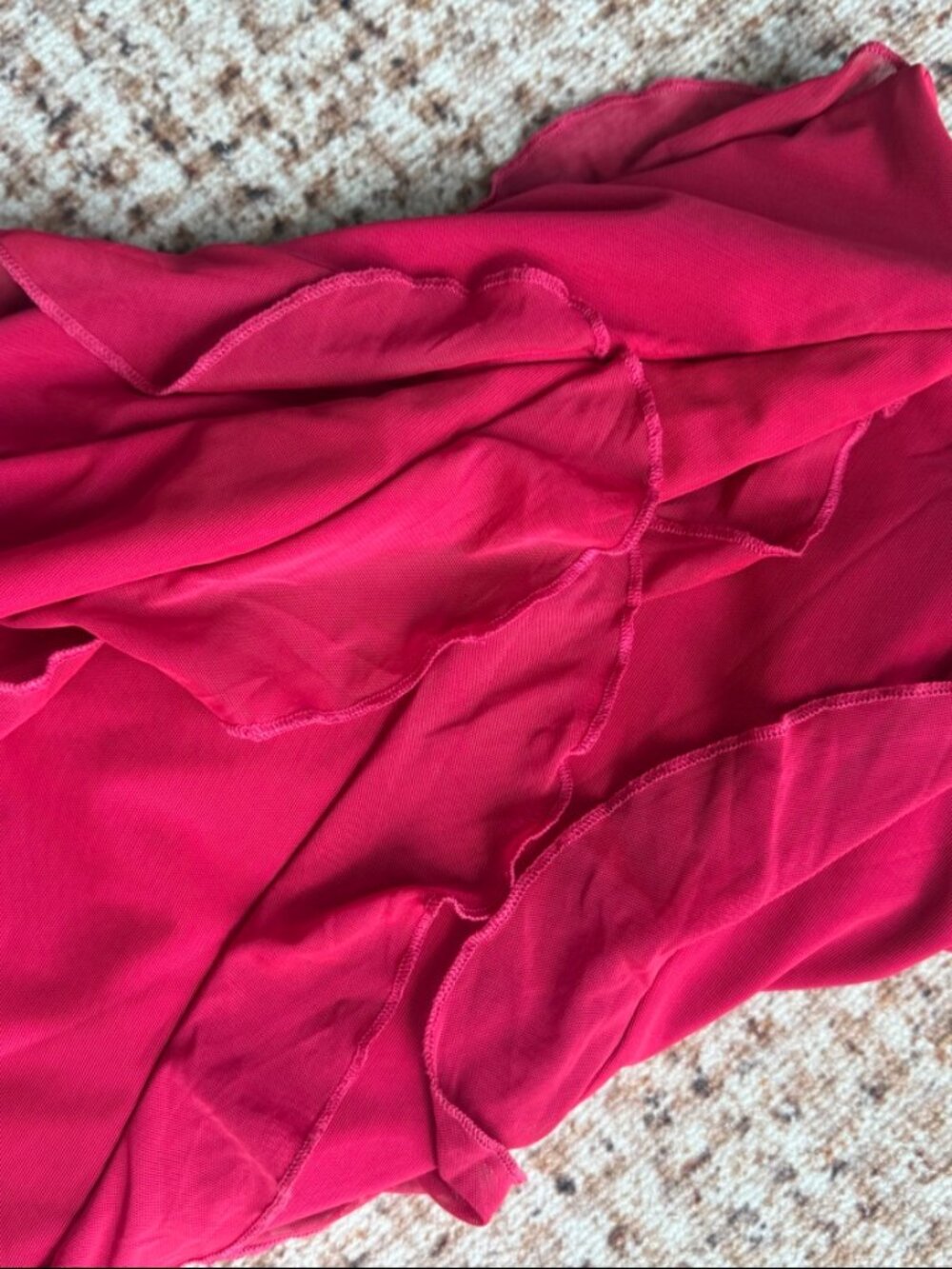 Magenta Ruffled Going-Out Top — Size S
